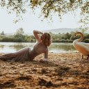 girl and swan  screen for extension Chrome web store in OffiDocs Chromium