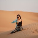 Girl in the desert  screen for extension Chrome web store in OffiDocs Chromium