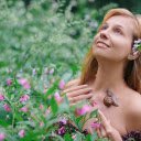 Girl in the middle of the flower forest  screen for extension Chrome web store in OffiDocs Chromium