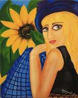 Free download Girl In Tournesols Sales free photo or picture to be edited with GIMP online image editor