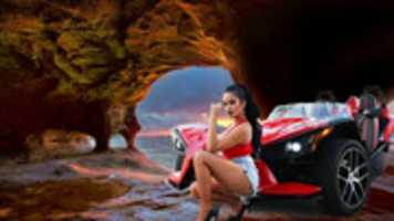 Free download Girl Shows Off Slingshot Cave free photo or picture to be edited with GIMP online image editor
