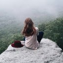 Girl sitting on a rock  screen for extension Chrome web store in OffiDocs Chromium