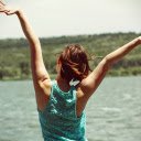 Girl standing by the lake  screen for extension Chrome web store in OffiDocs Chromium