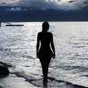 Girl swimming in the sea  screen for extension Chrome web store in OffiDocs Chromium