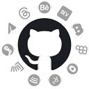 GitHub Social Icons  screen for extension Chrome web store in OffiDocs Chromium