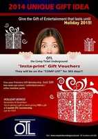 Free download Give the Gift of Entertainment all year with the OTL Ticket Memberships Insta-print Gift Voucher! free photo or picture to be edited with GIMP online image editor