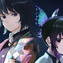 Giyu and Shinobu Kimetsu no Yaiba Pillars Anime Theme  screen for extension Chrome web store in OffiDocs Chromium