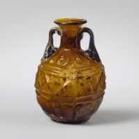Free download Glass amphoriskos (perfume flask) with band of lozenges free photo or picture to be edited with GIMP online image editor