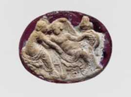 Free download Glass cameo: Dionysos and a nymph free photo or picture to be edited with GIMP online image editor