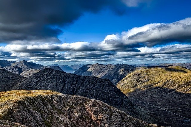 Free download glen coe scotland sky clouds uk free picture to be edited with GIMP free online image editor