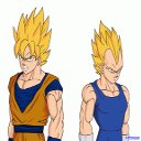 Tela de Goku e Vegeta para extensão da loja virtual do Chrome no OffiDocs Chromium