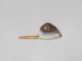 Free download Gold and amber fibula (safety pin) free photo or picture to be edited with GIMP online image editor