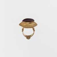 Free download Gold and cabochon garnet ring free photo or picture to be edited with GIMP online image editor
