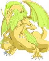 Bezpłatne pobieranie Gold And Green Cartoon Dragon darmowe zdjęcie lub obraz do edycji za pomocą internetowego edytora obrazów GIMP
