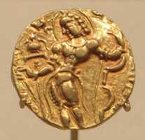 Free download Gold Coin Showing King Kumaragupta as an Archer free photo or picture to be edited with GIMP online image editor