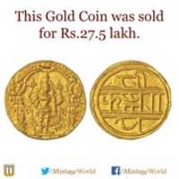 Free download Gold Coin Sold For Rs. 27.5 Lakh free photo or picture to be edited with GIMP online image editor