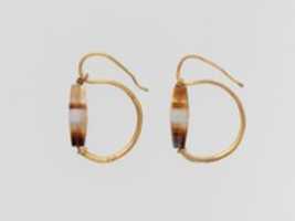 Free download Gold earring with agate bead free photo or picture to be edited with GIMP online image editor