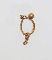 Free download Gold earring with ball stud and pendant (missing) free photo or picture to be edited with GIMP online image editor