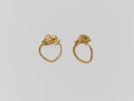 Free download Gold earring with head of a gazelle free photo or picture to be edited with GIMP online image editor