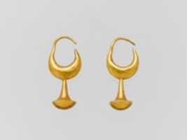 Free download Gold earring with nail-head pendant free photo or picture to be edited with GIMP online image editor
