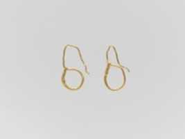 Free download Gold earring with ring and hook free photo or picture to be edited with GIMP online image editor