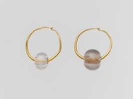 Free download Gold earring with rock crystal bead free photo or picture to be edited with GIMP online image editor