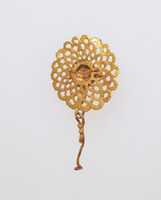 Free download Gold earring with rosette disk free photo or picture to be edited with GIMP online image editor