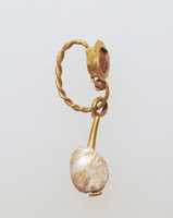 Free download Gold earring with sard setting and pearl pendant free photo or picture to be edited with GIMP online image editor