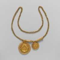 Free download Gold necklace with coin pendants free photo or picture to be edited with GIMP online image editor