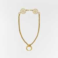 Free download Gold necklace with crescent-shaped pendant free photo or picture to be edited with GIMP online image editor