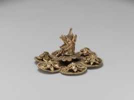 Free download Gold rosette with the head of a griffin free photo or picture to be edited with GIMP online image editor