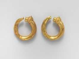 Free download Gold trumpet-shaped earrings free photo or picture to be edited with GIMP online image editor