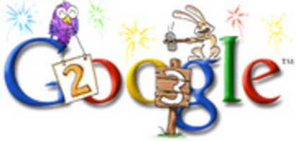 Descarga gratuita Google Doodle - ¡Feliz Año Nuevo 2003! foto o imagen gratis para editar con el editor de imágenes en línea GIMP