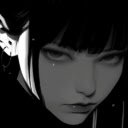 Goth Anime Girl Monochrome Live Wallpaper  screen for extension Chrome web store in OffiDocs Chromium