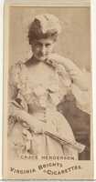Free download Grace Henderson, from the Actors and Actresses series (N45, Type 1) for Virginia Brights Cigarettes free photo or picture to be edited with GIMP online image editor