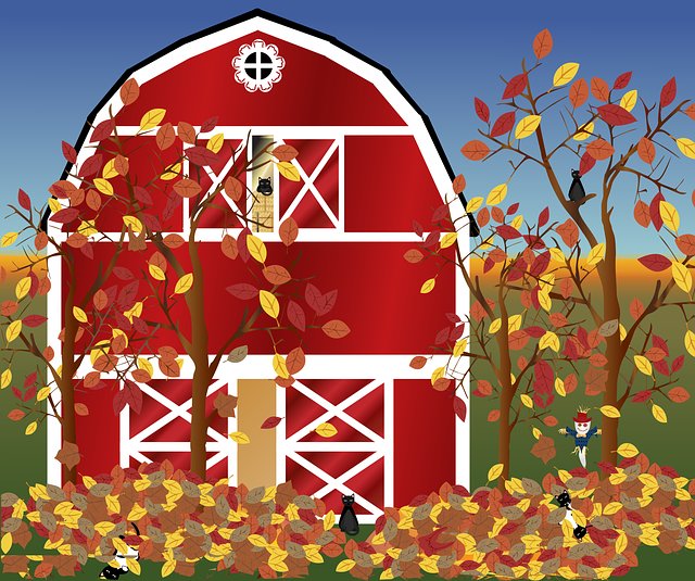 免费下载 图形秋天农场免费矢量图形Pixabay 使用GIMP 在线图像编辑器进行编辑的免费插图