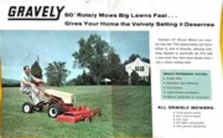 Free download Gravely Lawnmower advertisement flier free photo or picture to be edited with GIMP online image editor
