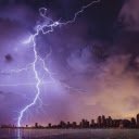 Gray clouds and thunder  screen for extension Chrome web store in OffiDocs Chromium