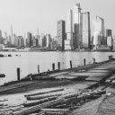 Grayscale Photo of Body of Water Near City Buildings  screen for extension Chrome web store in OffiDocs Chromium