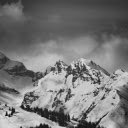 Grayscale Photo of Snow Capped Mountain  screen for extension Chrome web store in OffiDocs Chromium