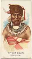 Free download Great Bear, Delaware, from the American Indian Chiefs series (N2) for Allen & Ginter Cigarettes Brands free photo or picture to be edited with GIMP online image editor