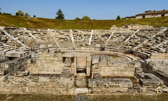 Free download greece larissa theatre ancient free picture to be edited with GIMP free online image editor
