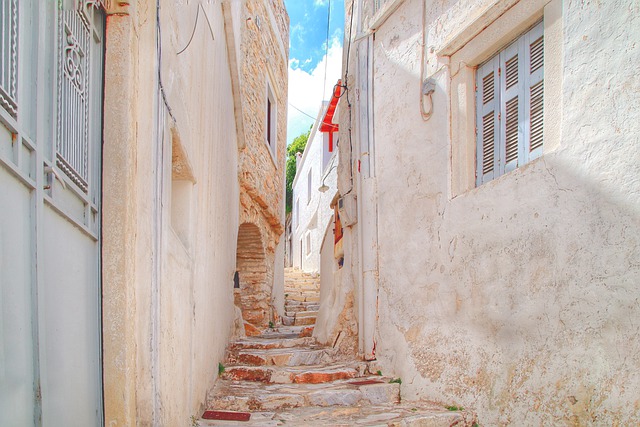 Free download greece stairs alley city building free picture to be edited with GIMP free online image editor