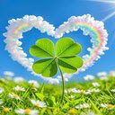 Green clover wallpaper  screen for extension Chrome web store in OffiDocs Chromium