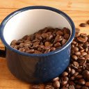 Green cup and coffee  screen for extension Chrome web store in OffiDocs Chromium