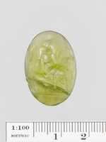Free download Green glass oval engraved on both sides free photo or picture to be edited with GIMP online image editor