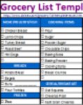 Free download Grocery list printable DOC, XLS or PPT template free to be edited with LibreOffice online or OpenOffice Desktop online