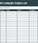 Free download Grocery Shopping List DOC, XLS or PPT template free to be edited with LibreOffice online or OpenOffice Desktop online
