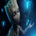 Groot Theme  screen for extension Chrome web store in OffiDocs Chromium