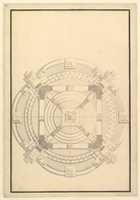 Free download Ground Plan for a Catafalque for an electress of Bavaria free photo or picture to be edited with GIMP online image editor